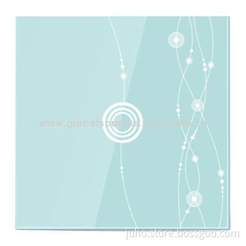 New PG Crystal 1 Gang Wall Light Touch Switch, Blue Glass Panel, Easy Installation